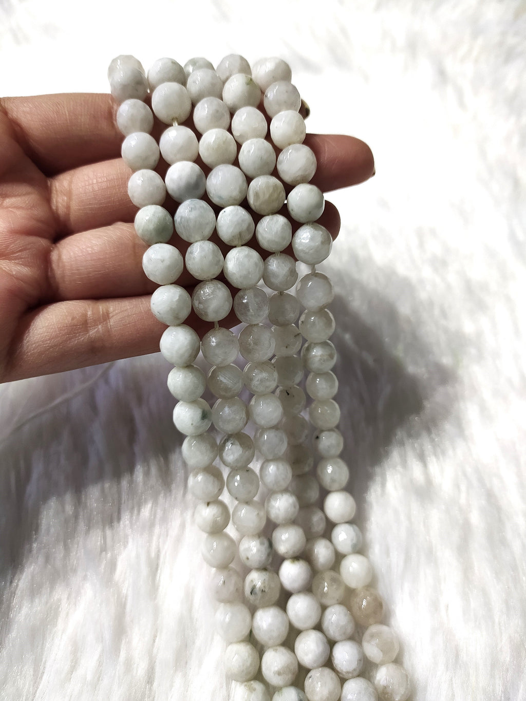White Rainbow Moonstone Faceted Beads, Crystal Beads for Jewelry. | | Wiccan Center