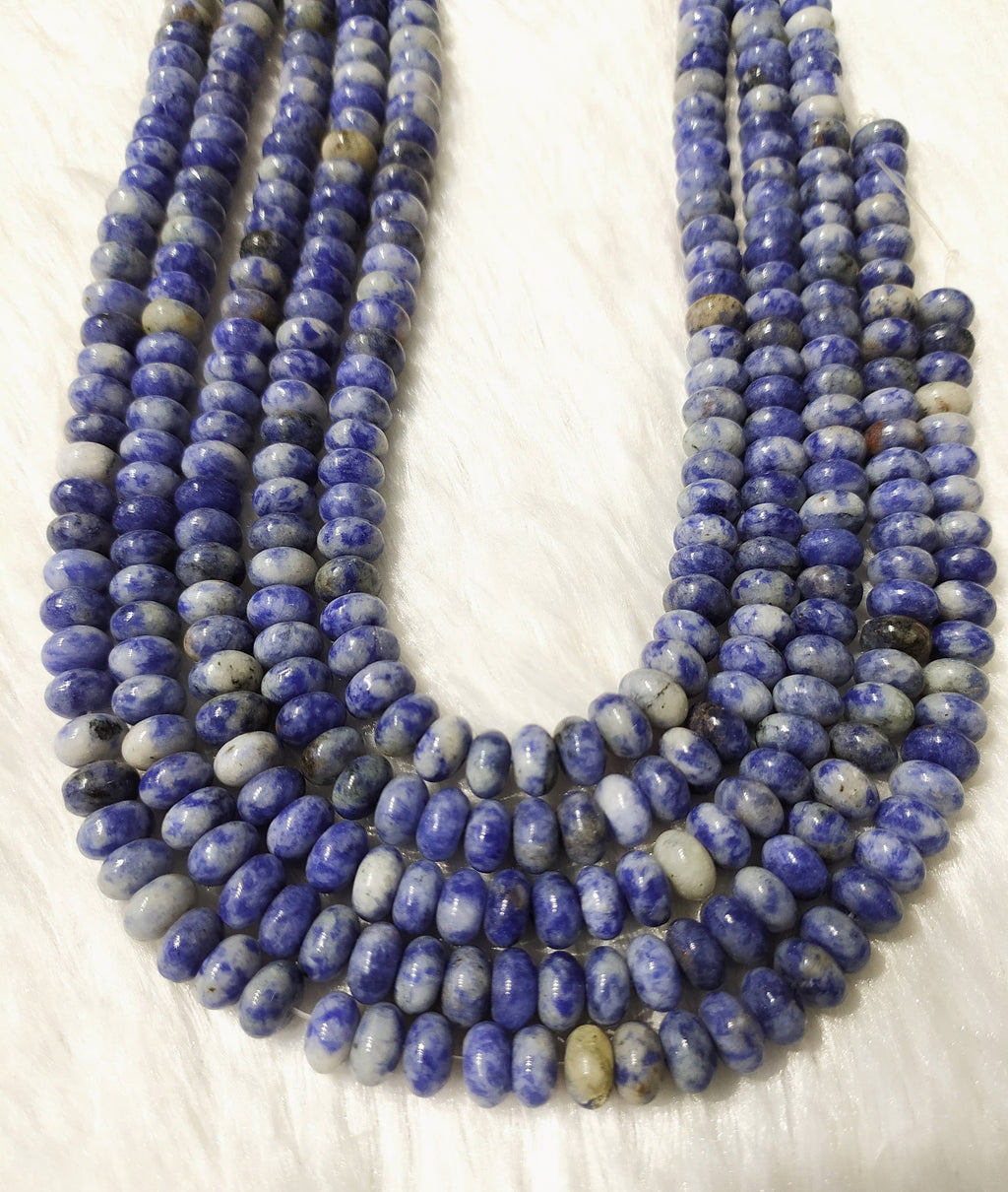 Sodalite Rondelle Beads, Crystal Beads for Jewelry. | | Wiccan Center