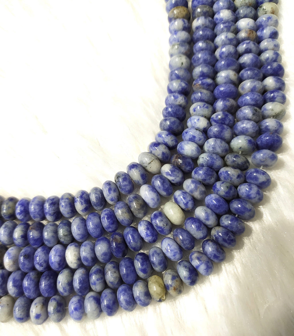 Sodalite Rondelle Beads, Crystal Beads for Jewelry. | | Wiccan Center