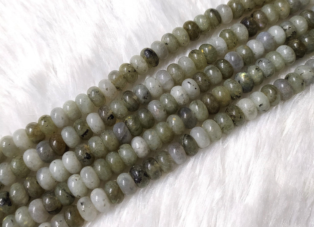 Labradorite Rondelle Beads, Crystal Beads for Jewelry