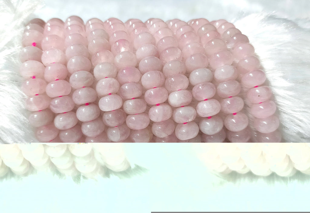 Rondelle Beads | Rose Quartz | Crystal Beads for Jewelry | | Wiccan Center
