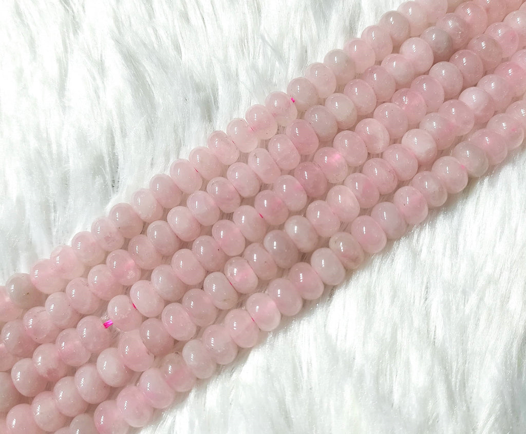 Rondelle Beads | Rose Quartz | Crystal Beads for Jewelry | | Wiccan Center