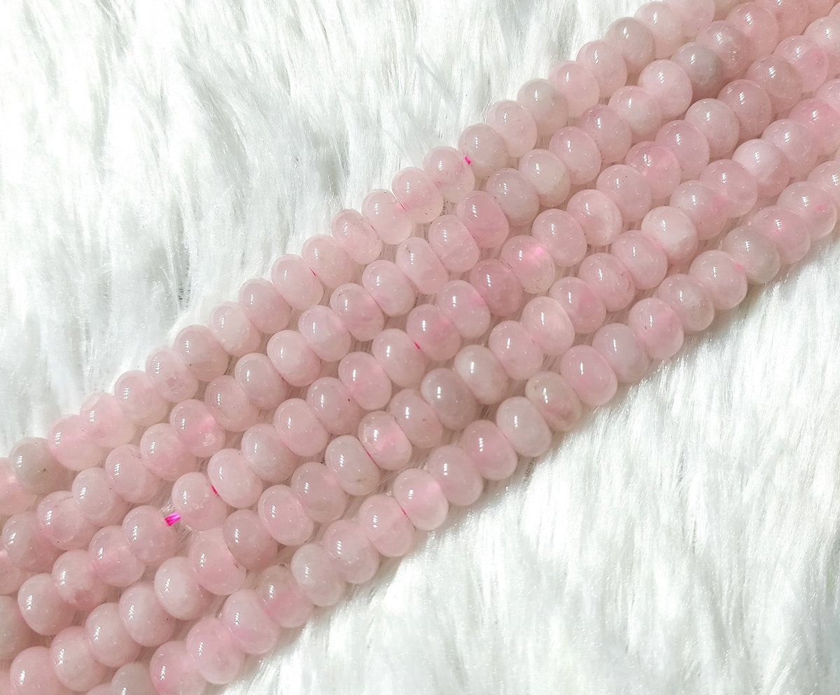 Rondelle Beads | Rose Quartz | Crystal Beads for Jewelry | | Wiccan Center