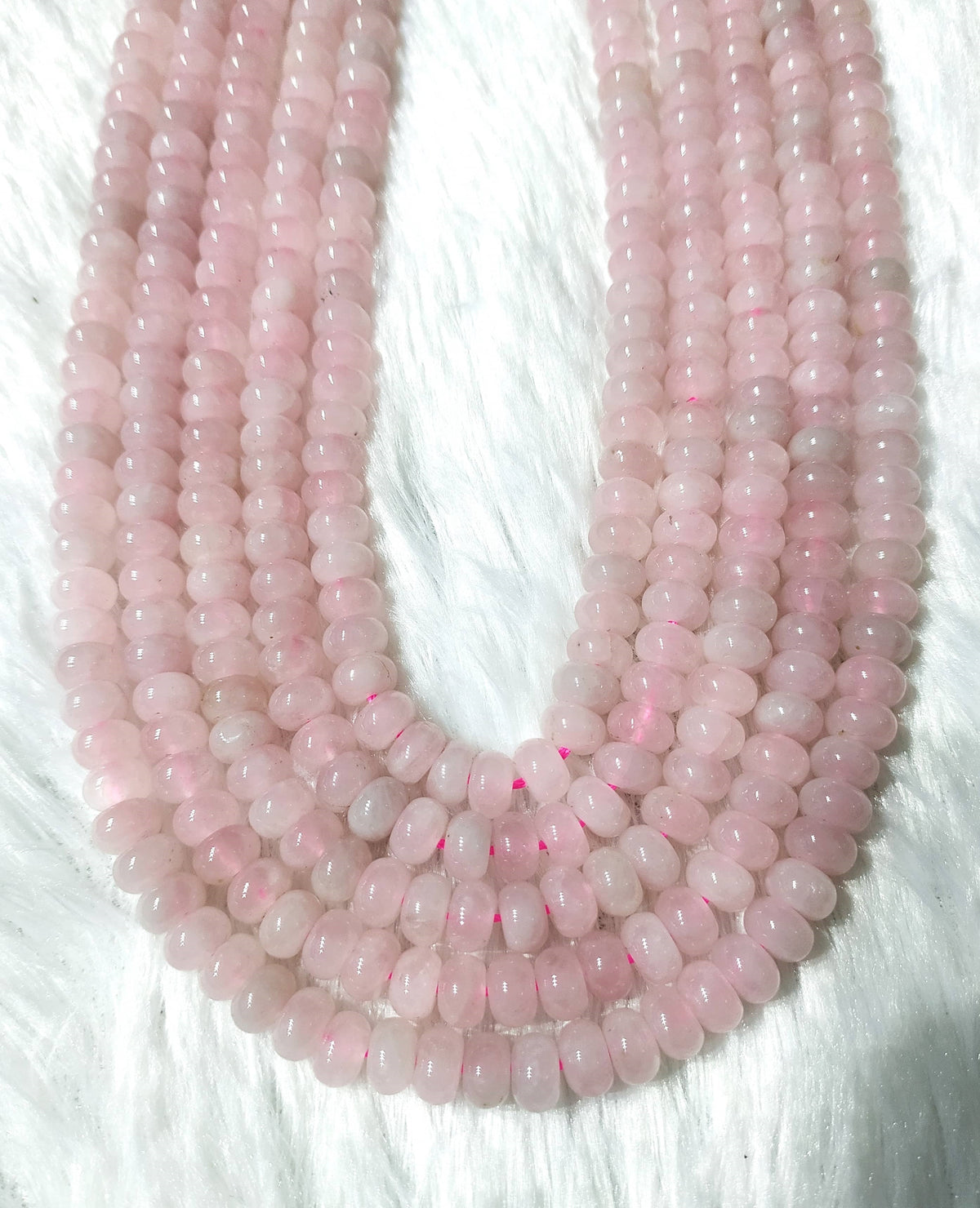 Rondelle Beads | Rose Quartz | Crystal Beads for Jewelry | | Wiccan Center