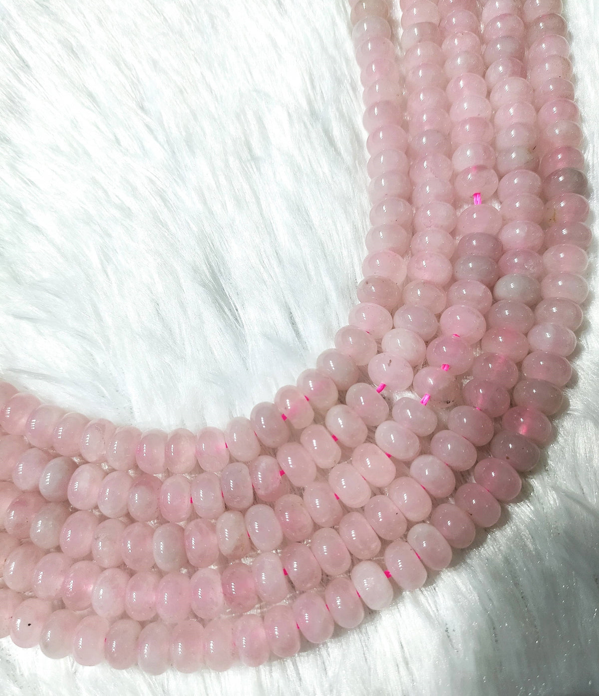 Rondelle Beads | Rose Quartz | Crystal Beads for Jewelry | | Wiccan Center