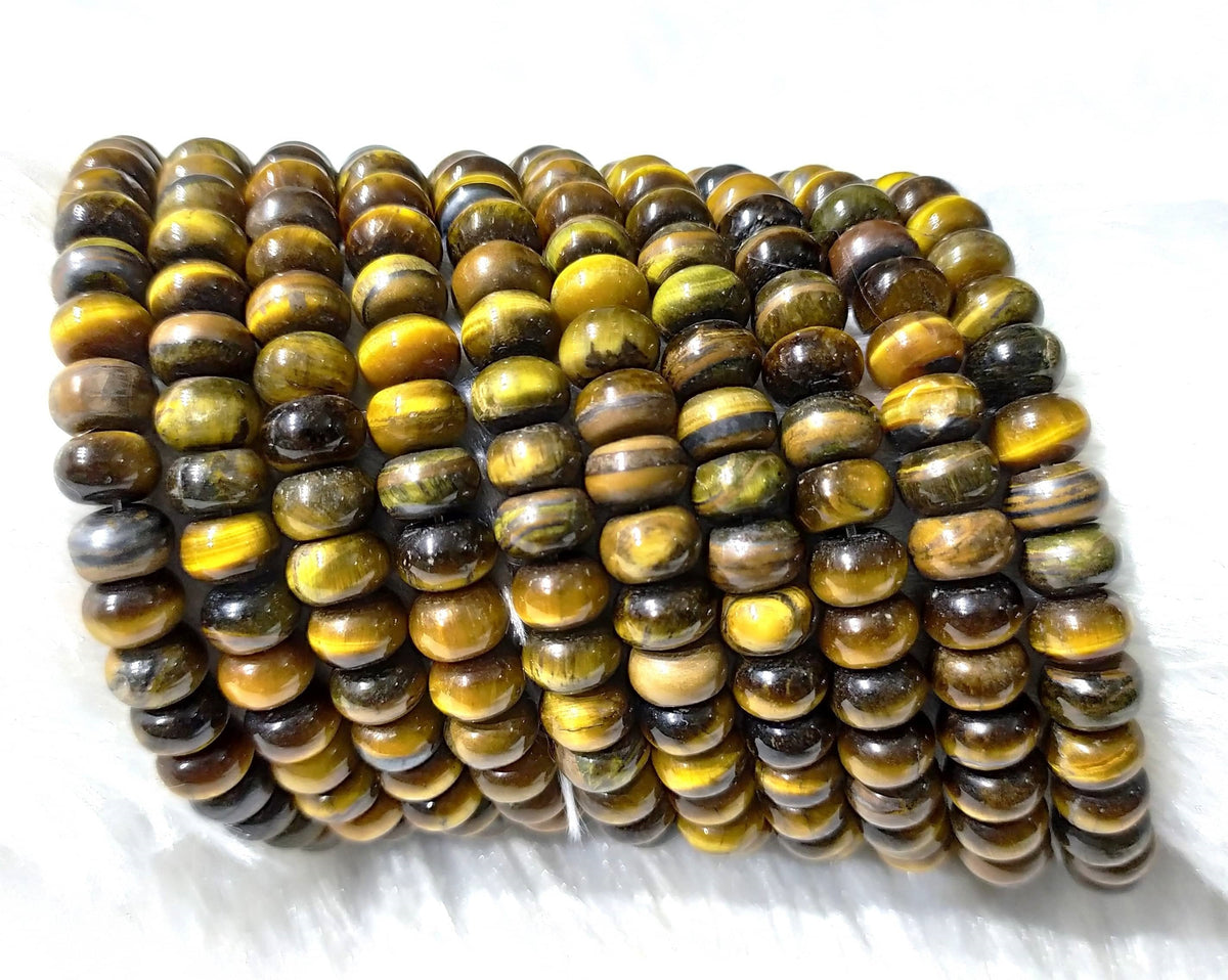 Tiger eye Rondelle Beads, Crystal Beads for Jewelry.