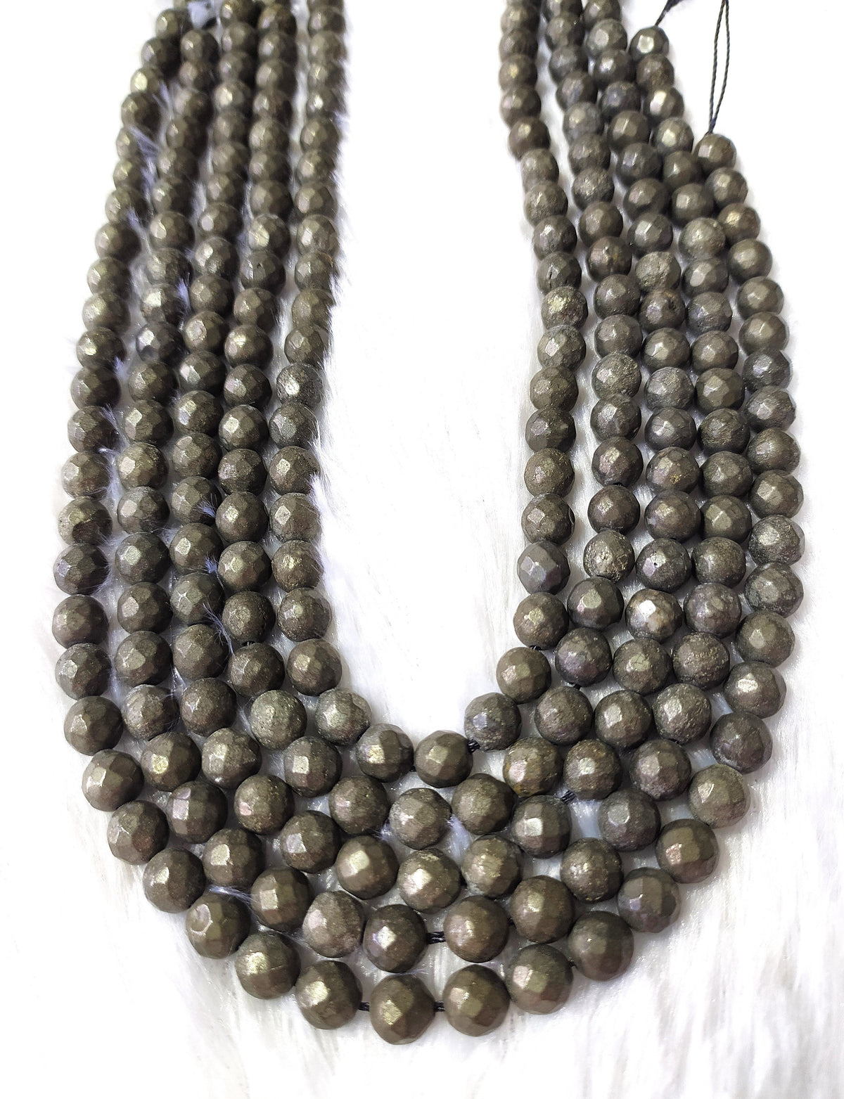 Pyrite Faceted Beads, Crystal Beads for Jewelry.