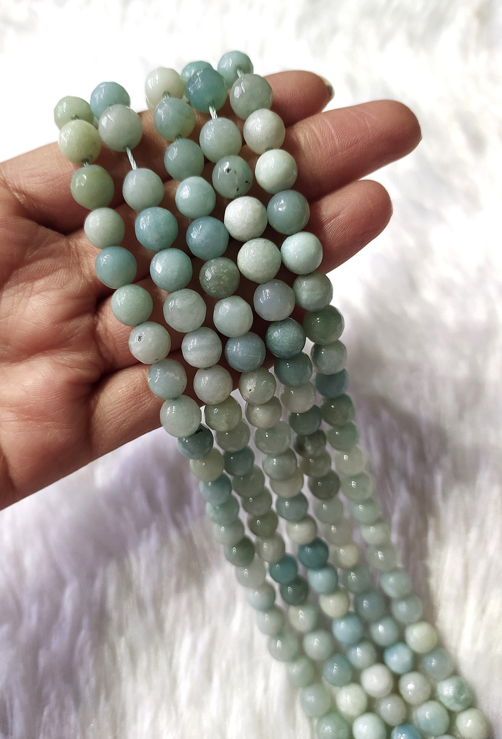 Amazonite Faceted Beads, Crystal Beads for Jewelry