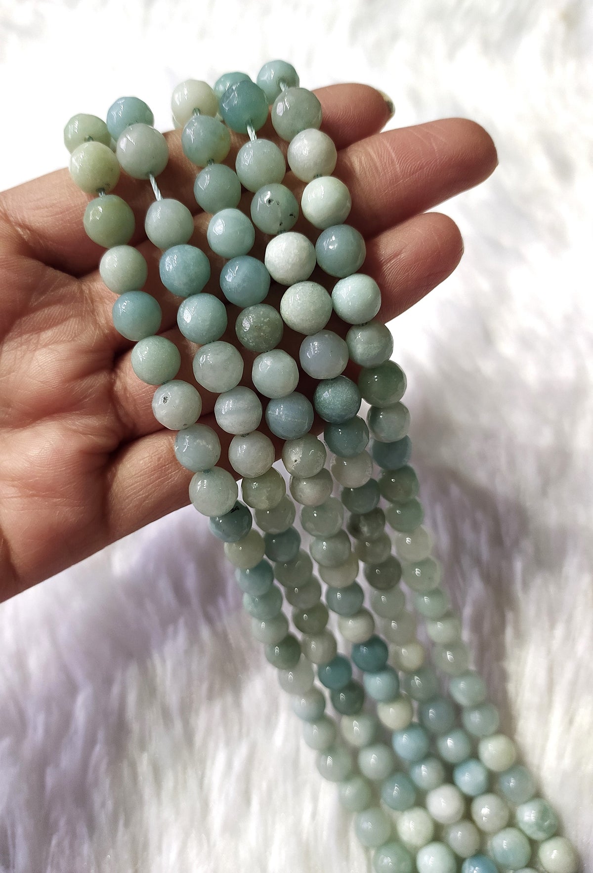 Amazonite Faceted Beads, Crystal Beads for Jewelry