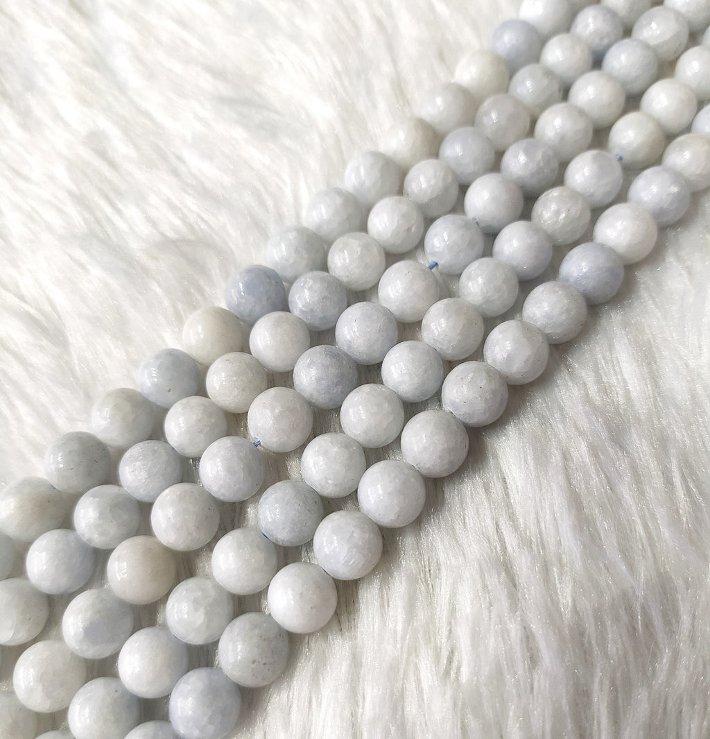 Blue Celestite Gemstone Beads, Crystal Beads for Jewelry