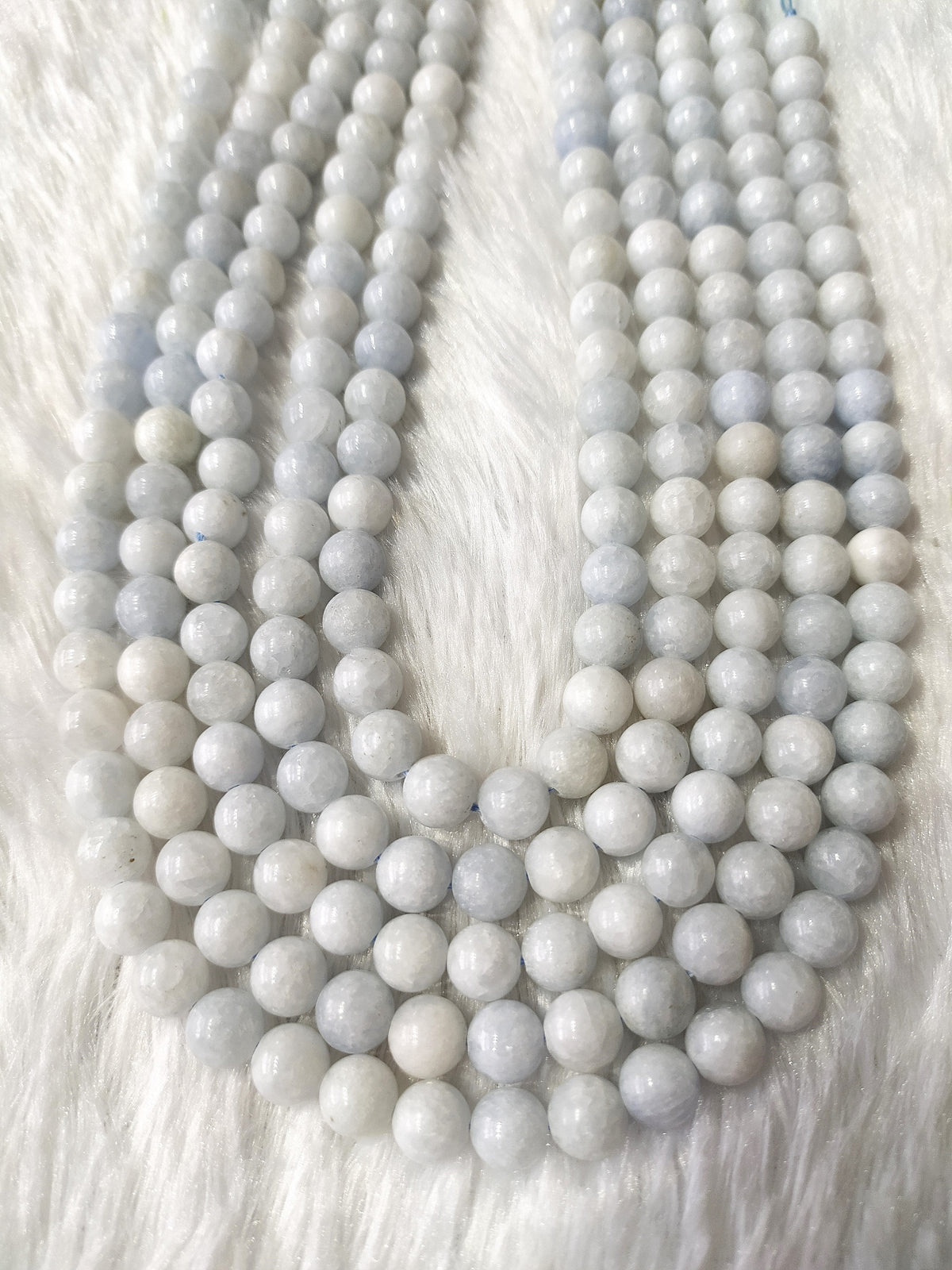 Blue Celestite Gemstone Beads, Crystal Beads for Jewelry