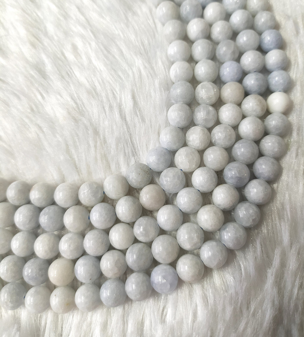 Blue Celestite Gemstone Beads, Crystal Beads for Jewelry