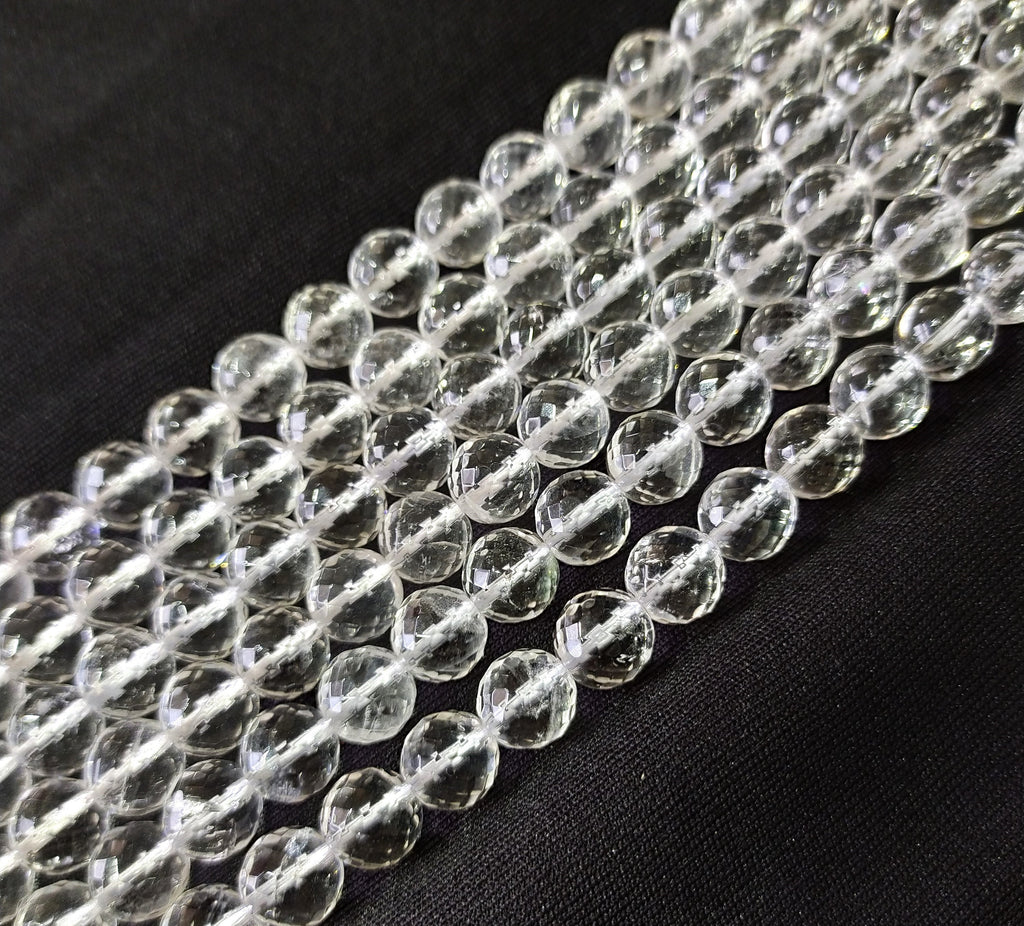 Clear Quartz Faceted Beads, Crystal Beads for Jewelry | | Wiccan Center