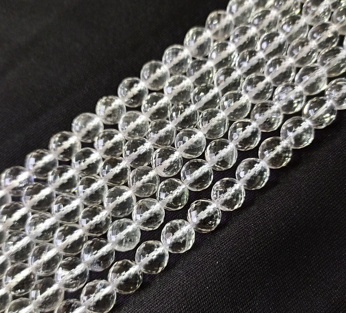 Clear Quartz Faceted Beads, Crystal Beads for Jewelry
