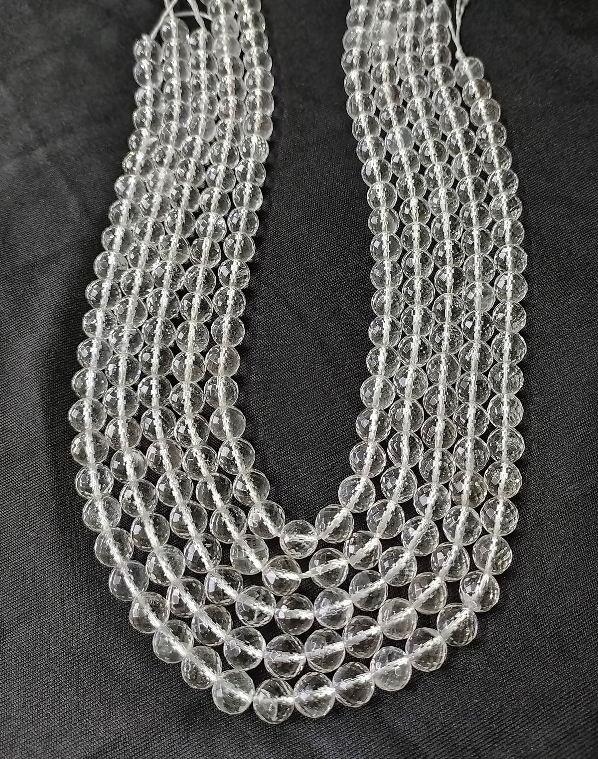 Clear Quartz Faceted Beads, Crystal Beads for Jewelry