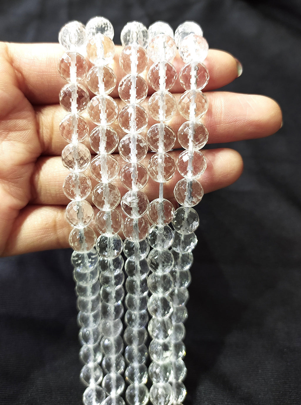 Clear Quartz Faceted Beads, Crystal Beads for Jewelry | | Wiccan Center