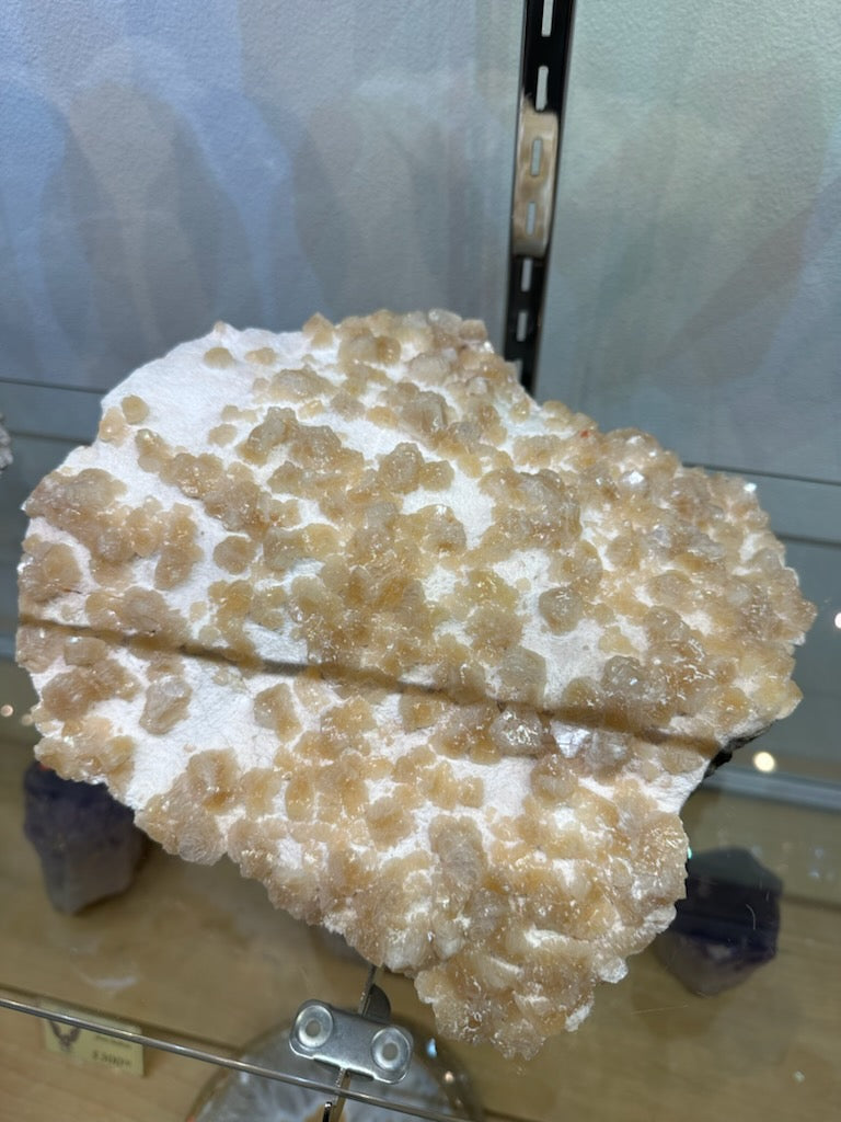 Yellow Orange Heulandite on Mordenite 4 kg | Minerals | Wiccan Center