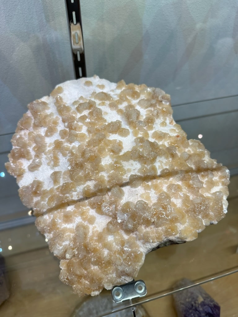 Yellow Orange Heulandite on Mordenite 4 kg | Minerals | Wiccan Center