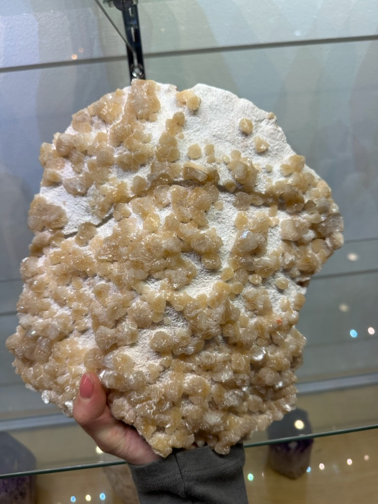 Yellow Orange Heulandite on Mordenite 4 kg | Minerals | Wiccan Center