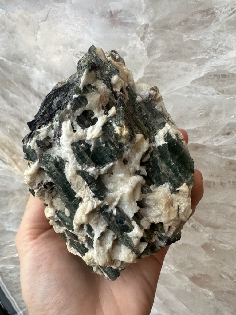 Tourmalinated Albite Cluster 1.1 kg | Minerals | Wiccan Center