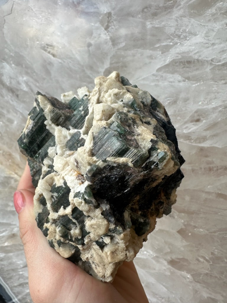 Tourmalinated Albite Cluster 1.1 kg | Minerals | Wiccan Center
