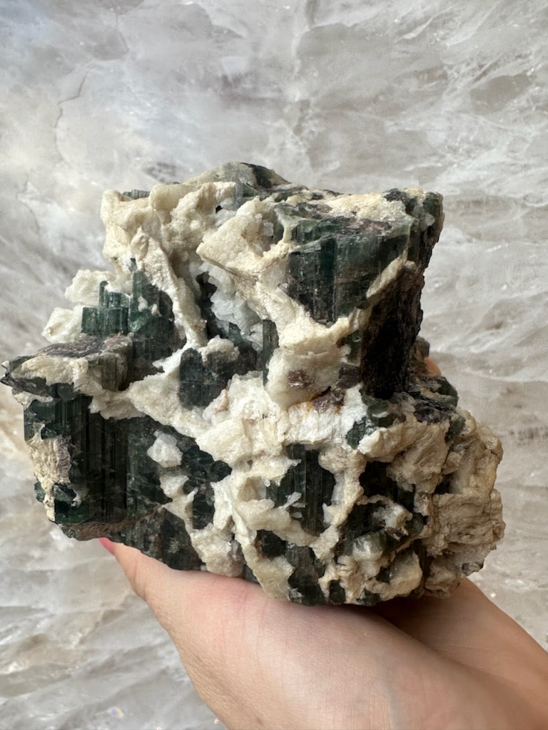 Tourmalinated Albite Cluster 1.1 kg | Minerals | Wiccan Center