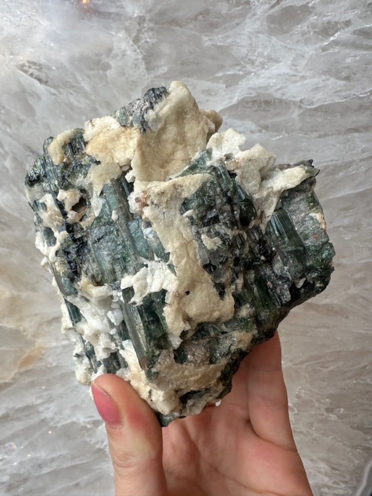 Tourmalinated Albite Cluster 1.1 kg | Minerals | Wiccan Center