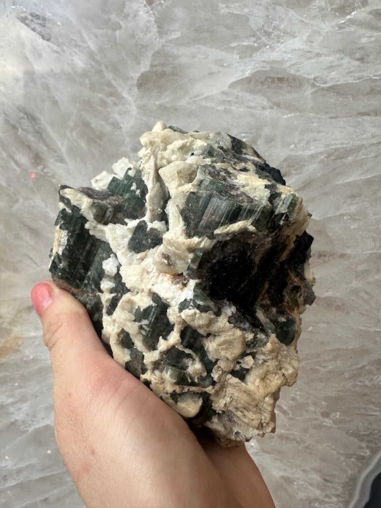 Tourmalinated Albite Cluster 1.1 kg | Minerals | Wiccan Center