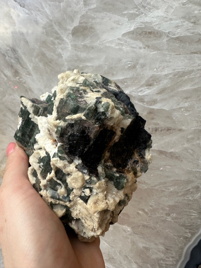 Tourmalinated Albite Cluster 1.1 kg | Minerals | Wiccan Center