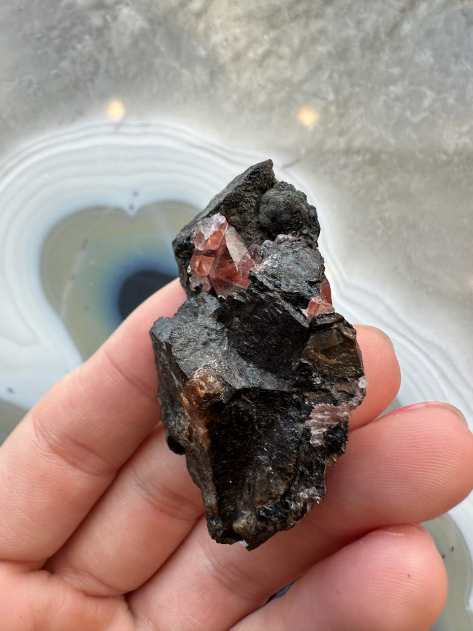 Rhodochrosite Gems on Matrix from Brazil | Minerals | Wiccan Center