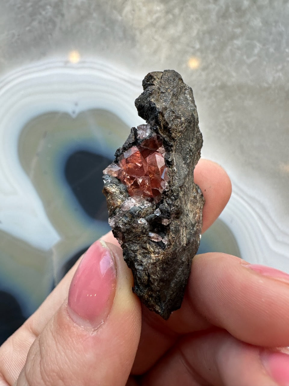 Rhodochrosite Gems on Matrix from Brazil | Minerals | Wiccan Center