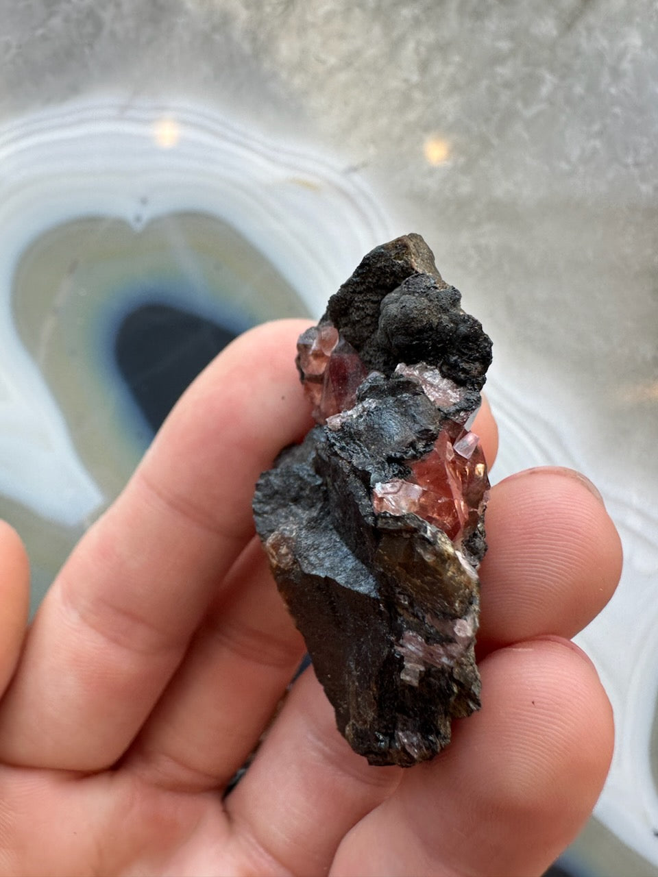 Rhodochrosite Gems on Matrix from Brazil | Minerals | Wiccan Center