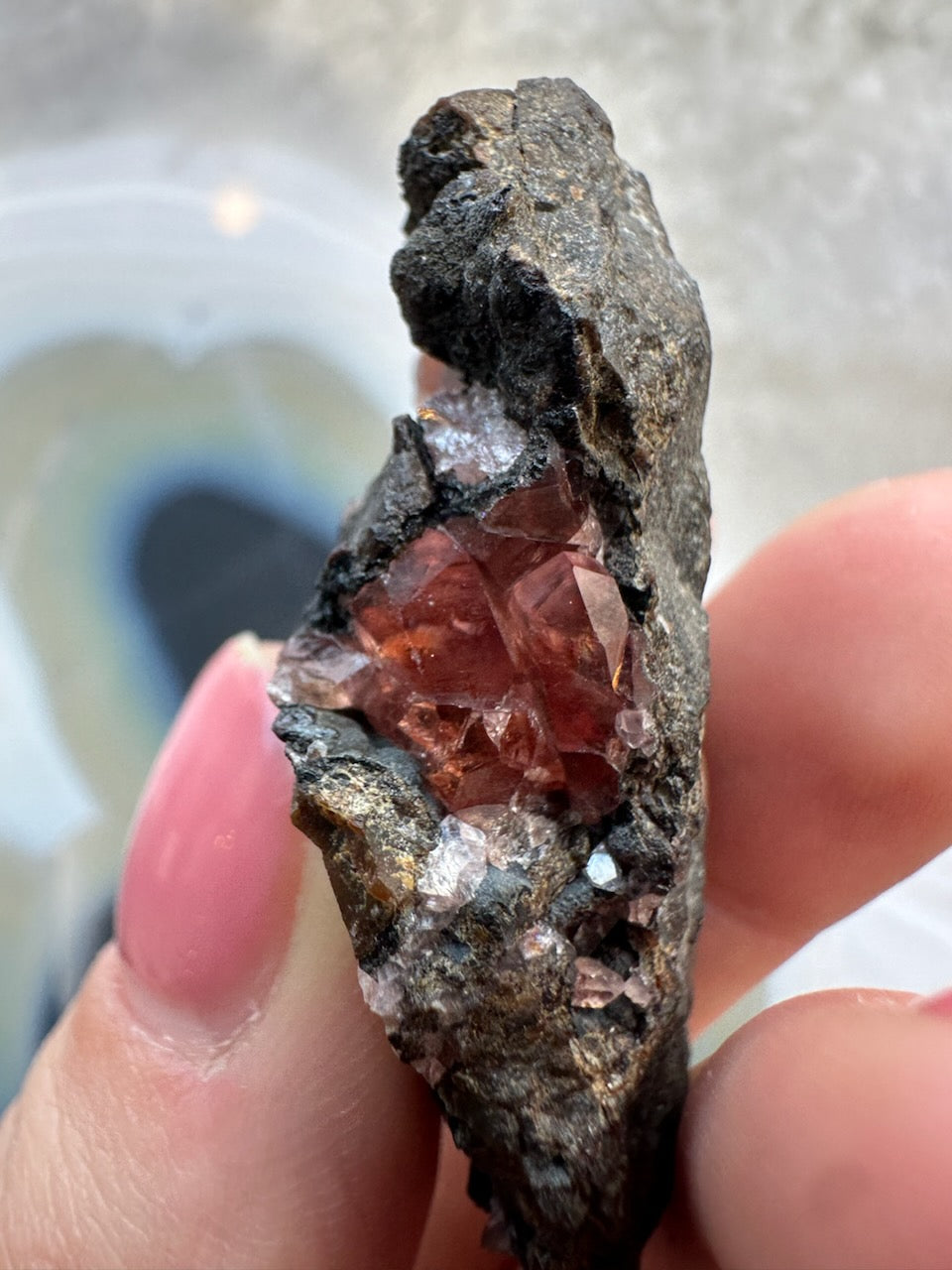 Rhodochrosite Gems on Matrix from Brazil | Minerals | Wiccan Center