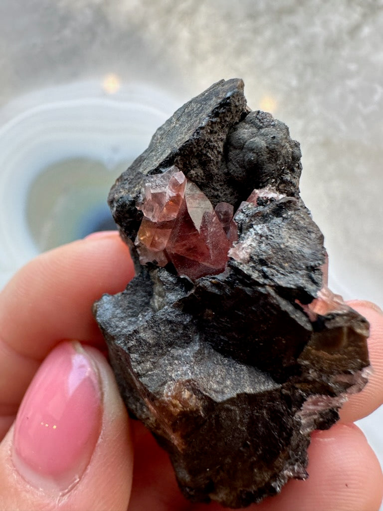 Rhodochrosite Gems on Matrix from Brazil | Minerals | Wiccan Center