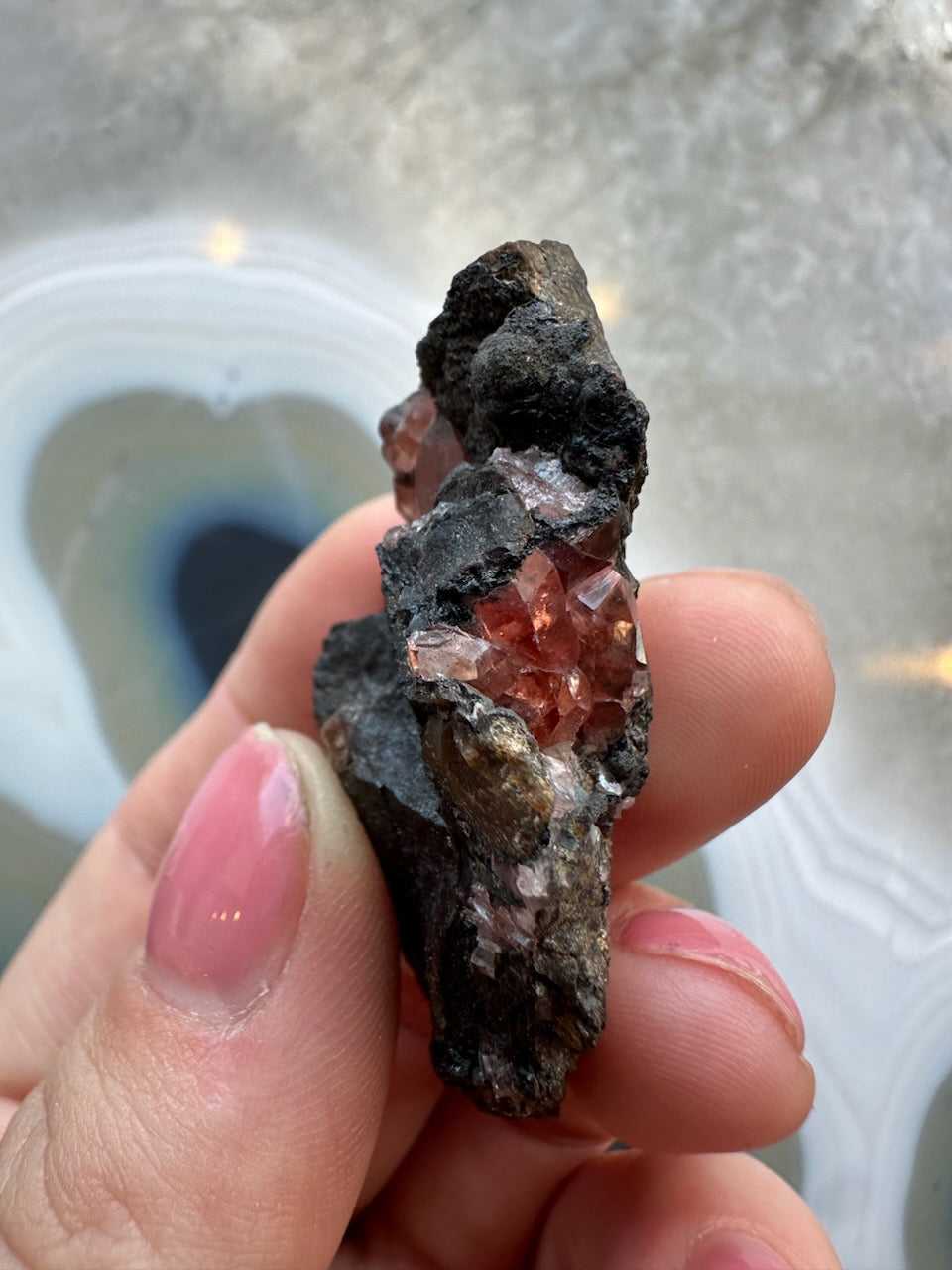 Rhodochrosite Gems on Matrix from Brazil | Minerals | Wiccan Center