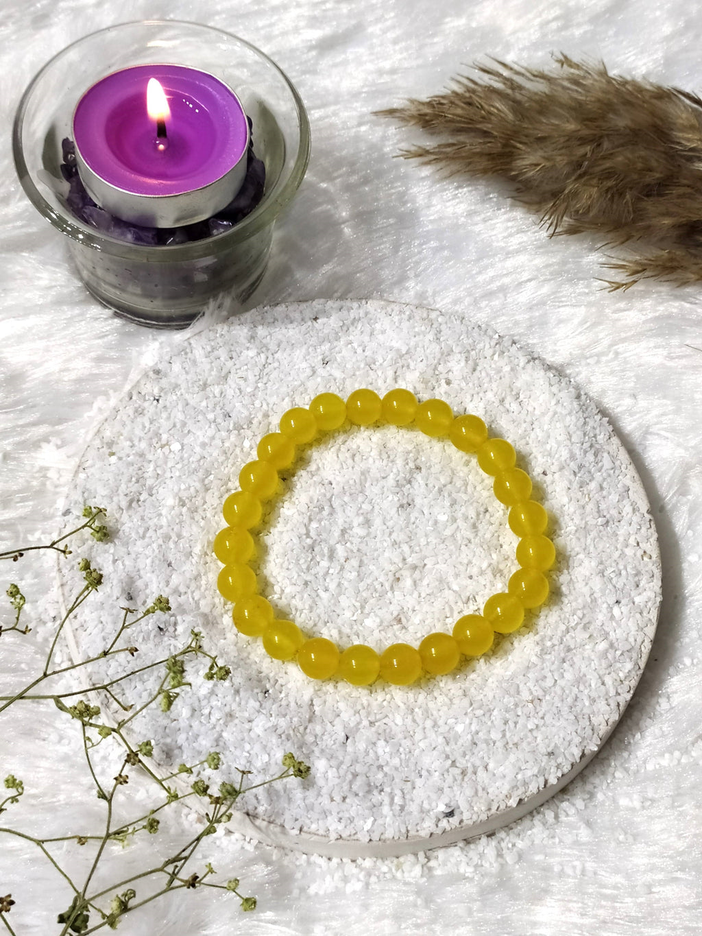 Yellow Jade Bracelet(Prosperity & Luck).