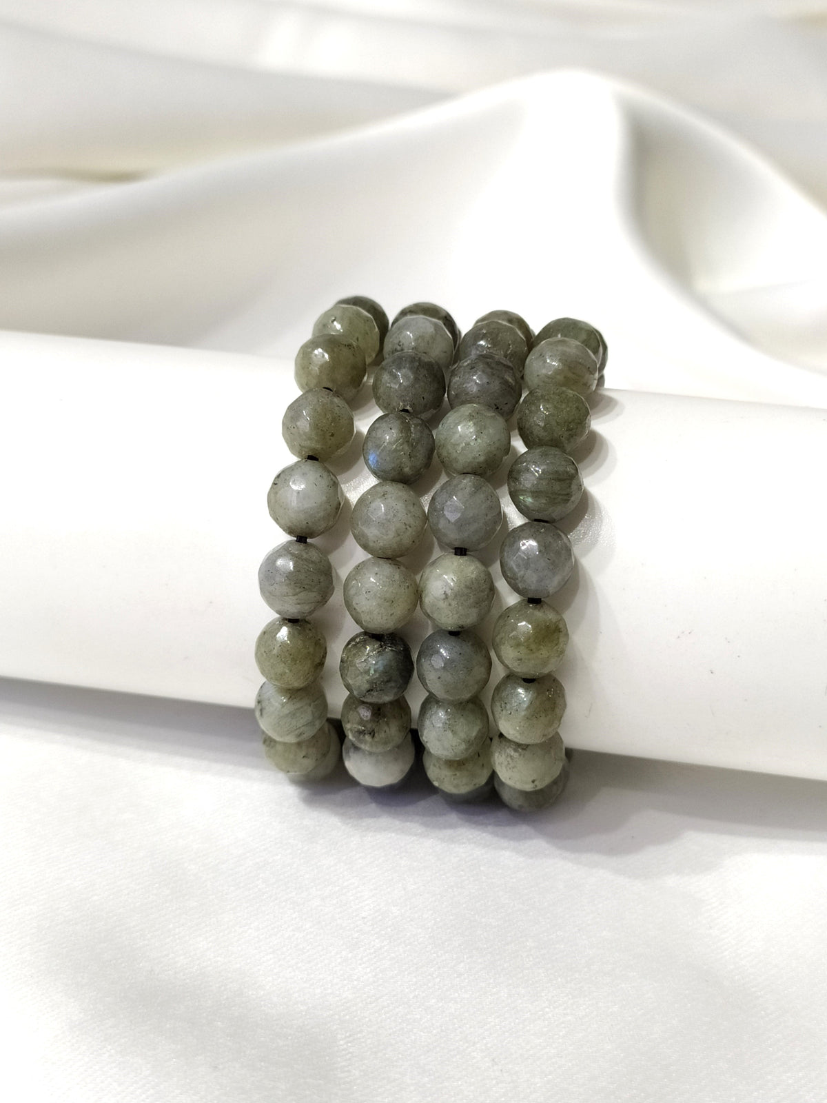 Labradorite Faceted Beads Bracelet, Crystal Bracelet.
