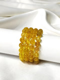 Faceted Heated Citrine Beads Bracelet, Crystal Bracelet.