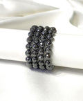 Hematite Faceted Beads Bracelet, Healing Crystal Bracelet