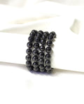 Faceted Black Tourmaline Beads Bracelet, Crystal Bracelet.