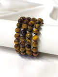 Tiger eye Faceted Beads Bracelet, Crystal Bracelet.