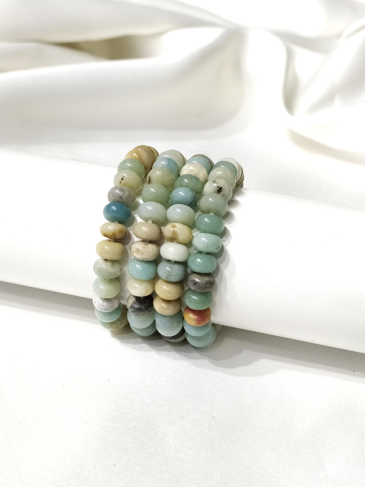 Rondelle Beads Multi Amazonite Bracelets, Healing Crystal Bracelets.