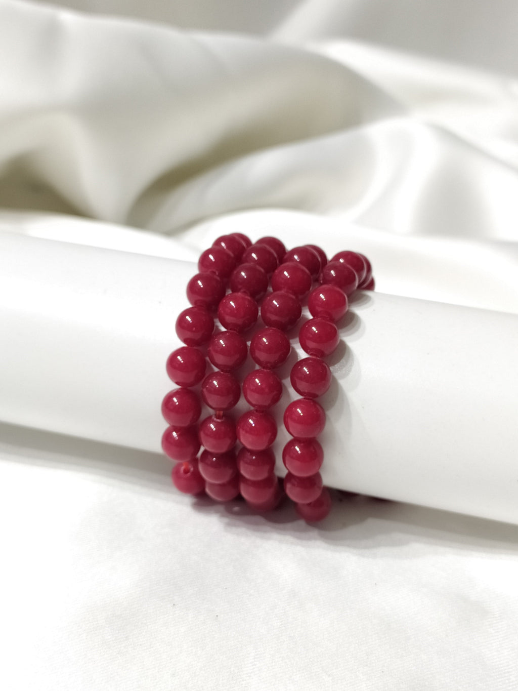 Red Coral Synthetic Bracelet.