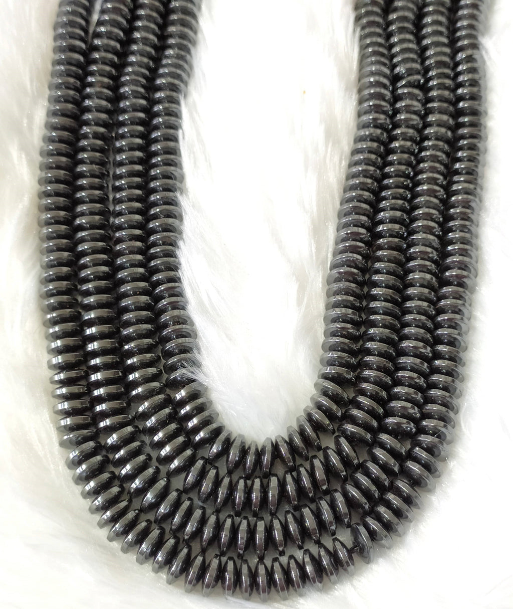 Hematite Rondelle Beads, Crystal Beads for Jewelry.