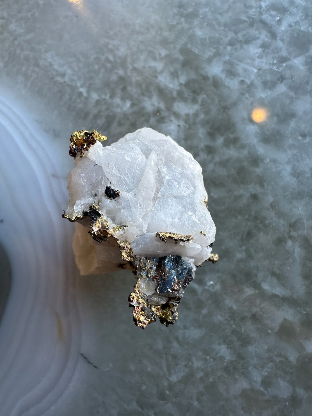 Crystalline Gold with Arsenopyrite on Quartz Sierra Co., Alleghany, California | Minerals | Wiccan Center
