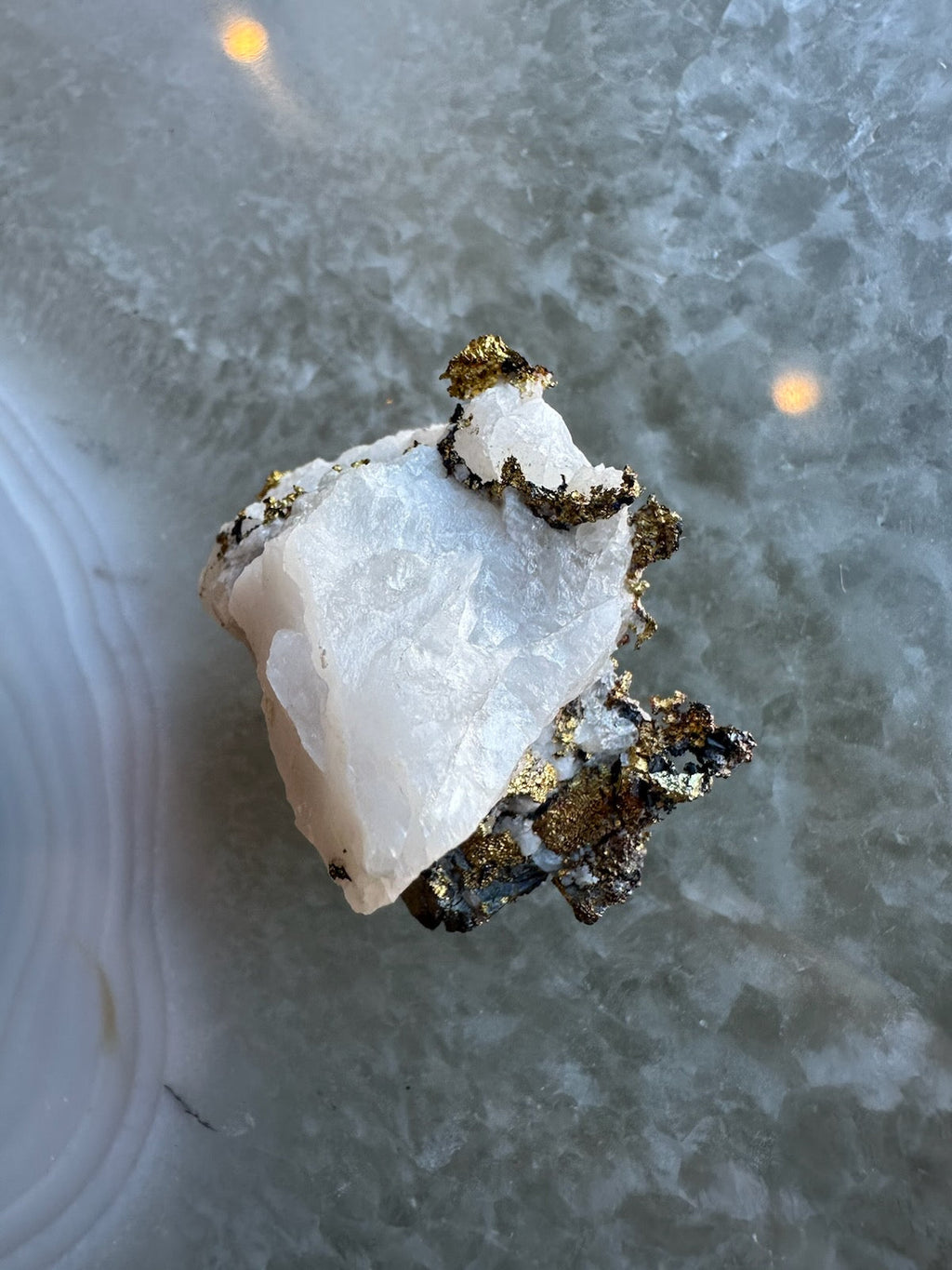 Crystalline Gold with Arsenopyrite on Quartz Sierra Co., Alleghany, California | Minerals | Wiccan Center