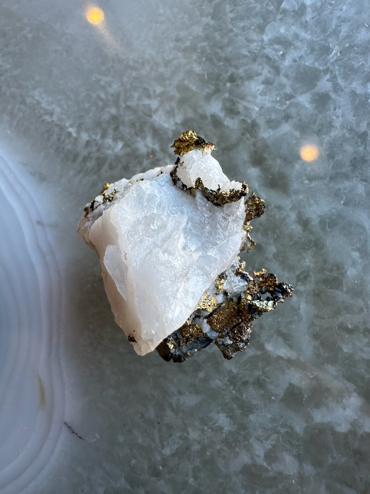 Crystalline Gold with Arsenopyrite on Quartz Sierra Co., Alleghany, California | Minerals | Wiccan Center