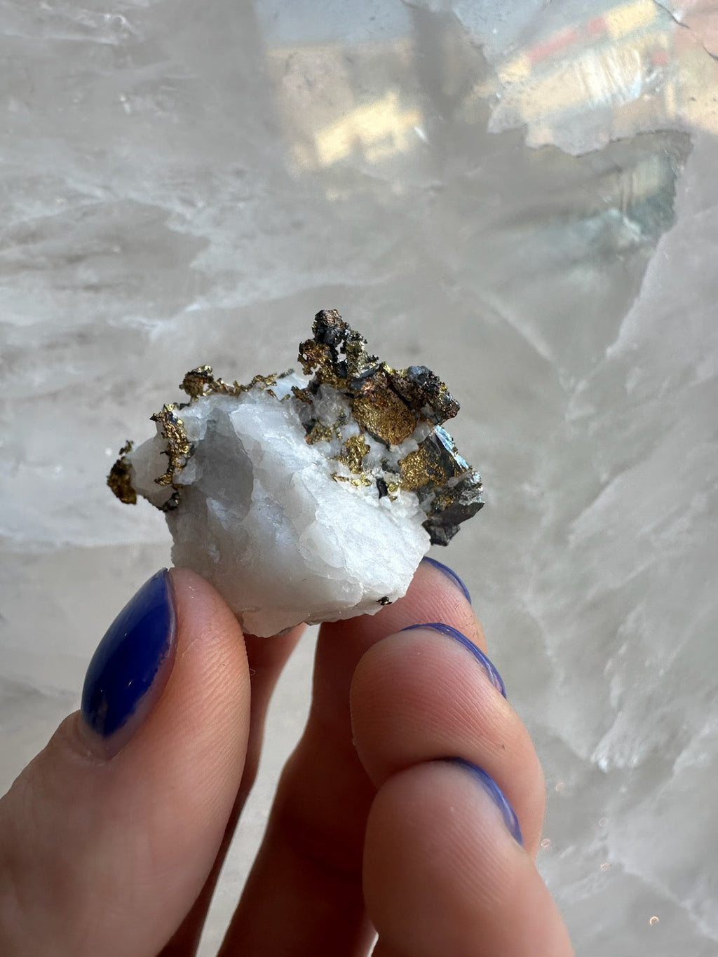Crystalline Gold with Arsenopyrite on Quartz Sierra Co., Alleghany, California | Minerals | Wiccan Center