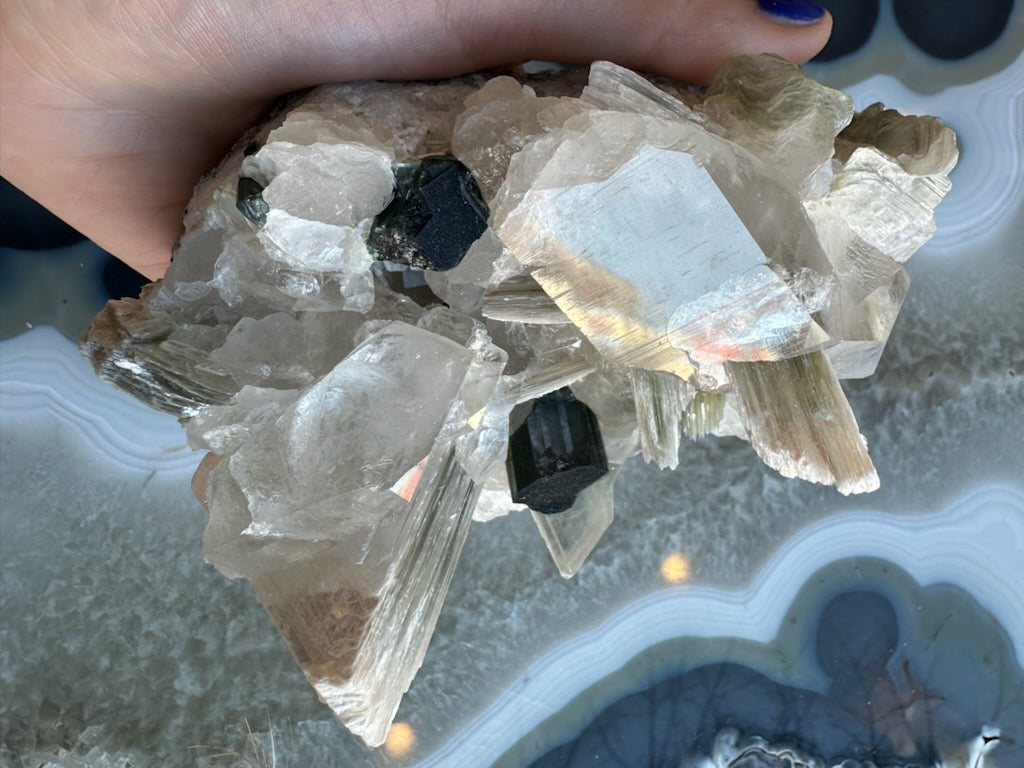 Blue Indicolite Tourmaline on Matrix from Nuristan, Afghanistan | Minerals | Wiccan Center