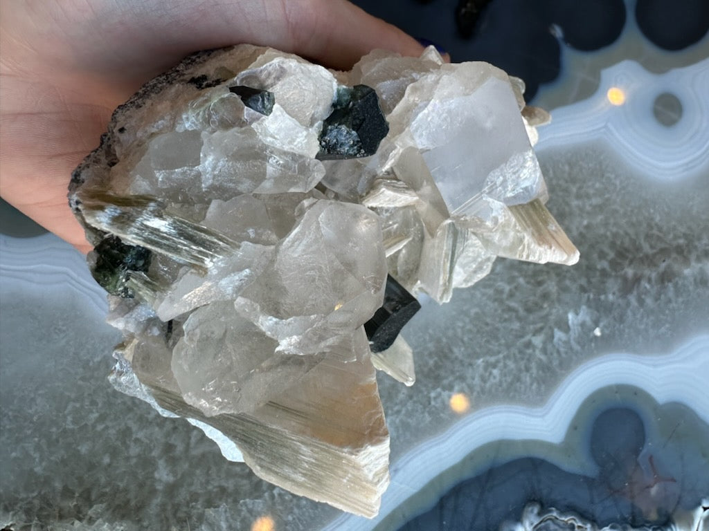 Blue Indicolite Tourmaline on Matrix from Nuristan, Afghanistan | Minerals | Wiccan Center